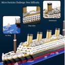 Dify Titanic Ship Micro Mini Building Blocks Set with LED Light (607 Pieces, Complex only for 14+) – DIY Construction Toy, Ship Replica, STEM Gift | 5 Year Structural Warranty