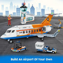Dify City Airport Airplane Building Blocks Set (715+ PCS) | 3-in-1 Passenger Plane, Radar Tower, Baggage Truck & Shuttle Bus | STEM Toy for Kids 6+ | 5 Year Structural Warranty