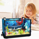 Dify Aquarium Building Blocks Set (648+ PCS) | Rotating Ocean Scene with Moving Shark, Coral Reef & LED Lights | Large Display Model for Kids & Adults | 5 Year Structural Warranty