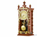 Dify Vintage Swing Clock Building Blocks Set – 751 PCS Real Working Mechanical Clock with Alarm, Moving Pendulum, Rotating Dial, Electroplated Gold Finish