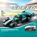 Dify F1 Racing Car Building Blocks Set, 73 PCS Cyan Formula Race Car Model Kit, STEM Building Toy for Kids, Teens & Adults | 5 Year Structural Warranty