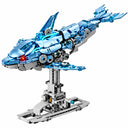 Dify Mechanical Blue Dolphin Building Blocks Set, 888+ PCS | Movable Joints &amp; Gear Mechanism | Creative STEM Construction Toy &amp; Display Décor | 5 Year Structural Warranty