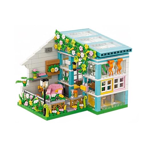 Dify Garden LED House Building Block Set, 626+ PCS DIY Mini House with Lights, Creative Garden Cottage Model Kit, Construction Toy Gift for Kids & Teens
