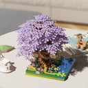 Dify Cherry Blossom Bonsai Tree Building Set with LED Lights – 2229+ Micro Pieces Japanese Sakura Tree House Model Kit, Purple Collectible for Adults & Teens (14+)