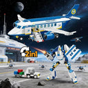 Dify 2-in-1 Construction Blocks Passenger Airplane & Robot Toy, 417 Pieces Building Set, STEM Educational DIY Kit for Kids Boys & Girls Ages 6+ | 5 Year Structural Warranty