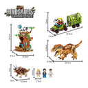 Dify ||Dinosaur Capture Building Set || 517 Pcs||T-Rex & Triceratops with Transport Truck, Watch Tower & Crane, Action | 5 Year Structural Warranty