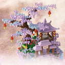 Dify Cherry Blossom Tree House Micro Building Blocks Set – 2500+ Pieces Peach Blossom Pond Architecture Kit with LED Lights, Gift for Adults & Kids, 6 Months Warranty (Ages 14+)
