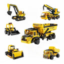 Dify 4-in-1 Construction Truck Building Block Set, 985+ PCS Multi-Model Engineering Vehicle Kit with Dump Truck, Excavator & Equipment, STEM Construction Toy Gift for Kids & Teens