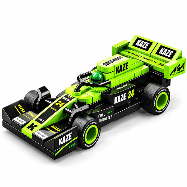 Dify F1 Racing Car Building Blocks Set, 69 PCS Green Formula Race Car Model Kit, STEM Building Toy for Kids, Teens & Adults | 5 Year Structural Warranty