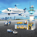 Dify City Airplane Building Kit, 518+ PCS Airport Passenger Plane Set with LED Radar Tower & Baggage Truck, Creative Construction Toy, 2 Year Structural Warranty