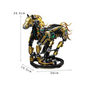 Dify Mechanical Horse Building Set with LED Light (1055+ PCS) – Steampunk Robotic Animal Model, Poseable STEM Construction Kit, Compatible Bricks Collectible Display Gift for Ages 14+