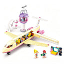 Dify Passenger Airplane Building Block Set with LED Light, 384+ PCS Airport Playset, STEM Toy for Kids Micro Blocks, 5-Year Structural Warranty