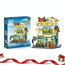 Dify Supermarket Street Scene Building Block Set (745+ PCS) – Mini Mall City Model DIY Kit for Adults & Teens 14+, Creative Construction Toy