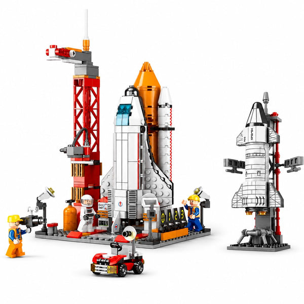 Dify 8861 Space Ship Rocket & Launcher + Shuttle 107 PCS Combo, Space Command Center Play Kit, STEAM Toy, 5-Year Structural Warranty
