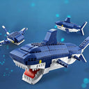 Dify Shark Building Blocks Set – 1000+ PCS Ocean Animal Construction Toy, Large Shark & Mini Sea Creatures Model, STEM Educational DIY Bricks Kit for Kids & Adults Ages 6+
