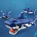 Dify Shark Building Blocks Set – 1000+ PCS Ocean Animal Construction Toy, Large Shark & Mini Sea Creatures Model, STEM Educational DIY Bricks Kit for Kids & Adults Ages 6+