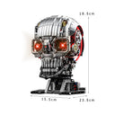 Dify Mechanical Skull Building Block Set – 1099+ PCS Poseable 3D Skull Model with Moving Jaw, Steampunk Gothic STEM Construction Kit, Collectible Horror Décor Gift for Teens & Adults [14+]