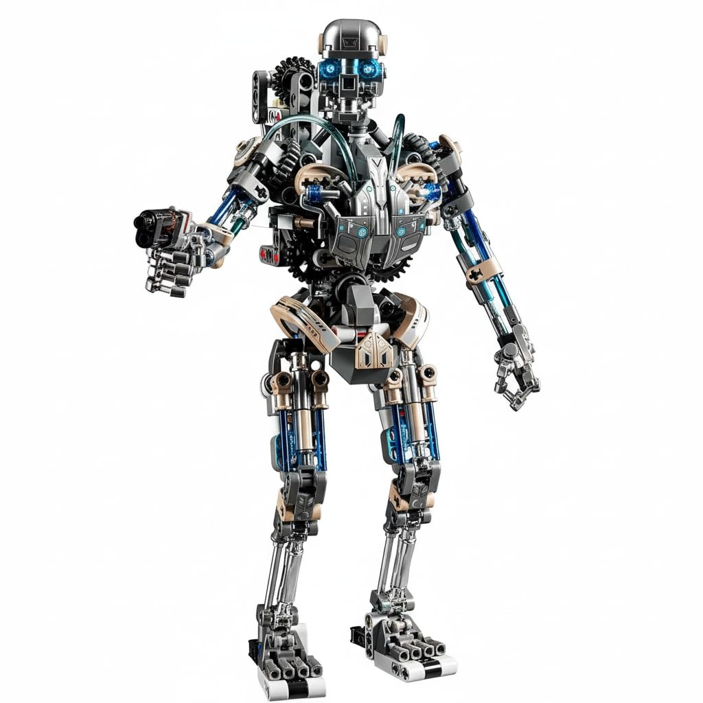 Dify Mechanical Skeleton Robot Building Block Set – 692+ PCS Poseable Twistable Body, Creative STEM Robotics Toy for Kids, Teens & Adults