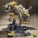 Dify Mechanical Lion Building Block Set – Futuristic Golden Robotic Beast Model with Movable Gears & Display Stand, STEM Construction Kit Collectible Gift for Teens & Adults for Ages 14+