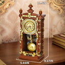 Dify Vintage Swing Clock Building Blocks Set – 751 PCS Real Working Mechanical Clock with Alarm, Moving Pendulum, Rotating Dial, Electroplated Gold Finish | 5 Year Structural Warranty