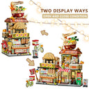 Dify Japanese Ramen Noodle Shop Building Blocks Set (870+ PCS) | Street View Mini Bricks Café Model Kit for Ages 14+ | Creative Architecture DIY Décor | 5 Year Structural Warranty