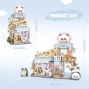 Dify Street View Flower House Mini Building Blocks Set, 810+ PCS Cute Panda Flower Shop Architecture Model Kit, Creative MOC Construction Toy for Girls Boys Kids Adults, Gift Idea Ages 6+