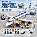 Dify Police Patrol & Airport Adventure Building Block Combo Set, 600+ PCS Police Car Construction Kit & Passenger Airplane Airport Playset, STEM Educational,