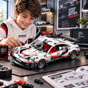 Dify Pull Back Car Building Blocks Set, 455 PCS White & Red Race Car Model Kit, Sports Car Building Toy for Kids, Teens & Adults | 5 Year Structural Warranty