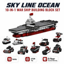 Dify 10-in-1 War Ship Building Block Set, Transforming Naval Battleship Construction Kit, STEM Engineering Toy for Kids & Teens, 5-Year Structural Warranty
