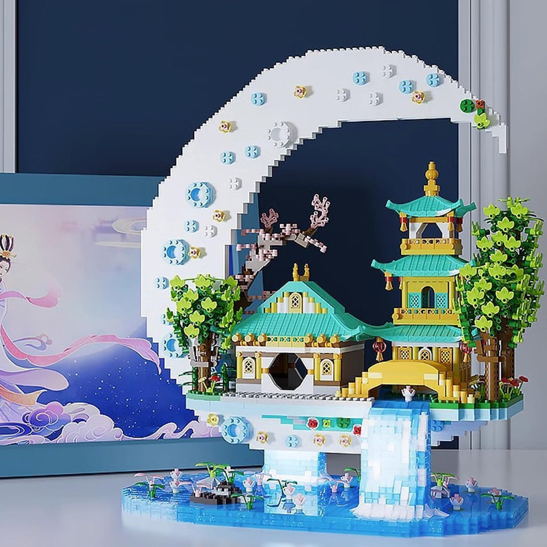 Dify Guanghan Palace Building Kit, 3060 PCS Chinese Architecture Micro Building Blocks Set for Adults