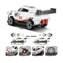 Dify Pull Back Car Building Blocks Set, 73 PCS White & Red Race Car Model Kit, Sports Car Building Toy for Kids, Teens & Adults | 5 Year Structural Warranty