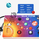 Dify || Solar System Montessori Wooden Busy Board with LED Lights and Speaker || Variable Theme Stickers