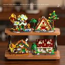 Dify 6 in 1 Forest House Building Micro Block Set, 2576 Pieces with LED Lights (Complex only for 14+), Creative Woodland House Models, Decorative Construction Toy for Display and Gifting