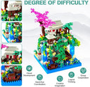 Dify Cherry Blossom Tree Building Set, 1435 PCS Japanese Sakura House with LED Lights, Micro Bonsai Japanese Architecture Model, Gift for Adults & Kids, 6 Months Structural Warranty