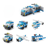 Dify 6-in-1 Police Car Building Block Set Toys | STEAM Educational Kit for Kids | Build Police Cars, Patrol Trucks & More (1000+ Pcs) | Birthday Gift for Boys & Girls ||6 Months Structural Warranty