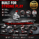 Dify 10-in-1 War Ship Building Block Set, Transforming Naval Battleship Construction Kit, STEM Engineering Toy for Kids & Teens, 5-Year Structural Warranty