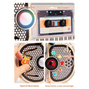 Dify || Montessori Wooden Busy Board || Sensory Toy Voice Recorder || with LED Lights, Music, Switches, Volume Control || Variable Theme Stickers