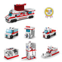 Dify 6-in-1 Ambulance Building Block Set Toys | STEM Kit for Kids | Build Rescue Ambulances & Emergency Vehicles (1000+ Pcs) | Birthday Gift for Boys & Girls