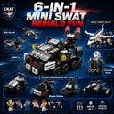 Dify SWAT Car & Passenger Airplane Combo Building Block Set, 601+ PCS Police Vehicle & Airport Playset, STEM Toy for Kids, 5-Year Structural Warranty