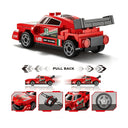 Dify Pull Back Car Building Blocks Set, 69 PCS Red Race Car Model Kit, Sports Car Building Toy for Kids, Teens & Adults | 5 Year Structural Warranty