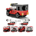 Dify Pull Back Car Building Blocks Set, 76 PCS Red Off-Road SUV Model Kit, Sports Car Building Toy for Kids, Teens & Adults | 5 Year Structural Warranty