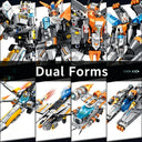 Dify Title 2-in-1 Space Plane Building Block Set (Model 9316), 689+ PCS Transforming Aircraft & Spacecraft Kit, STEM Construction Toy Gift for Kids & Teens