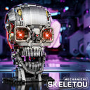 Dify Mechanical Skull Building Block Set – 1099+ PCS Poseable 3D Skull Model with Moving Jaw, Steampunk Gothic STEM Construction Kit, Collectible Horror Décor Gift for Teens & Adults [14+]