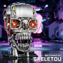 Dify Mechanical Skull Building Block Set (1099+ PCS) – Poseable 3D Steampunk Skull Model with Moving Jaw, STEM DIY Construction Kit, Gothic Horror Décor Collectible Gift for Ages 14+ | 5 Year Structural Warranty