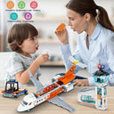 Dify City Airport Airplane Building Blocks Set (715+ PCS) | 3-in-1 Passenger Plane, Radar Tower, Baggage Truck & Shuttle Bus | STEM Toy for Kids 6+ | 5 Year Structural Warranty