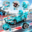 Dify Pull Back Car Building Blocks Set, 86 PCS Teal Race Car Model Kit, Sports Car Building Toy for Kids, Teens & Adults | 5 Year Structural Warranty