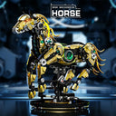 Dify Mechanical Horse Building Set with LED Light (1055+ PCS) – Steampunk Robotic Animal Model, Poseable STEM Construction Kit, Compatible Bricks Collectible Display Gift for Ages 14+