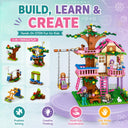 Dify Tree House & Mini 6-in-1 Tree House Combo Building Set, 1000+ Pcs Two-Model Construction Kit, Creative STEAM Toy for Kids & Teens