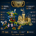 Dify Fantasy Castle & Tree House Combo Building Block Set, 2252+ PCS Magic Castle Architecture Model & 6-in-1 Tree House Construction Kit, STEM Educational Toy, 5-Year Structural Warranty