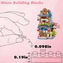 Dify Bear Cub's Bakery Mini Building Block Set with LED Lights, City Street View Bakery Shop Micro Blocks House Model, DIY Miniature Architecture Kit, Home Décor, 5-Year Warranty
